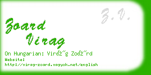 zoard virag business card